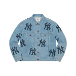 Supreme Week 2 x New York Yankees Denim Trucker Jacket Logo