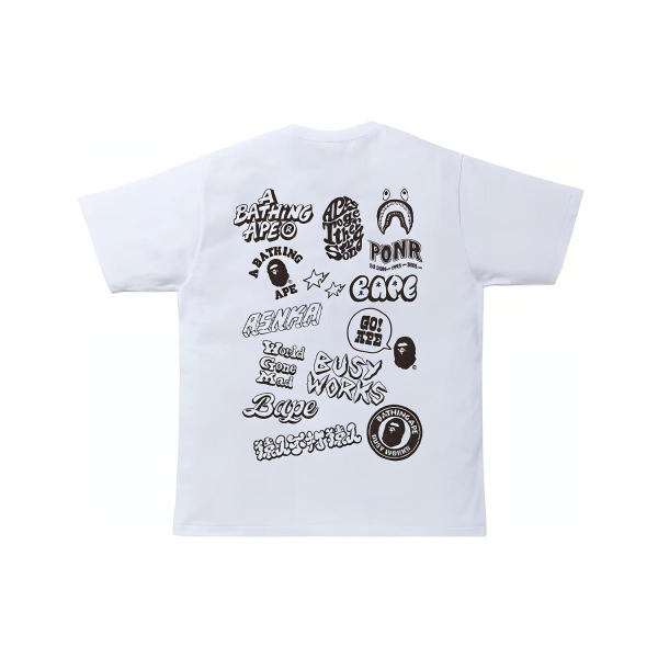 A BATHING APE BAPE Bicolor Bape Graffiti Tee T