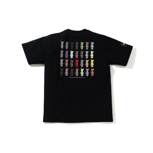 A BATHING APE x Medicom Toy BE@RBRICK Camo BE@R Tee Logo T