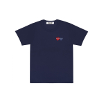CDG Play Double Heart T-Shirt Navy T