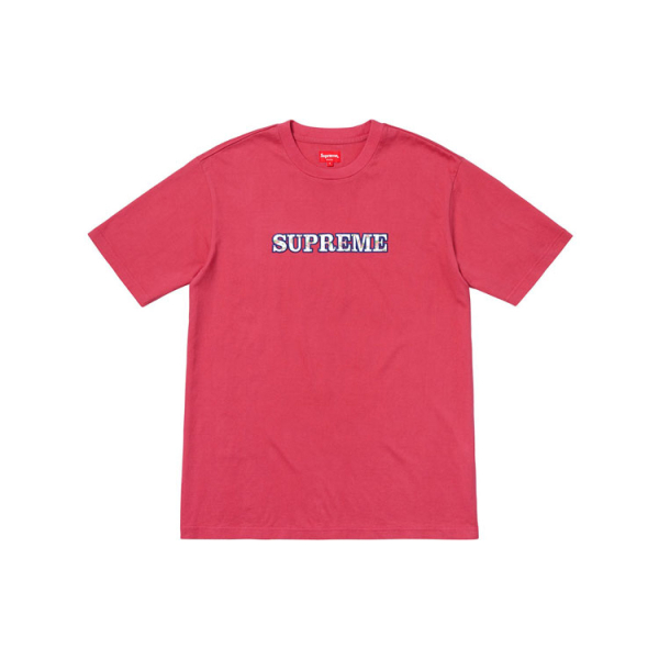Supreme FW18 Floral Logo Tee Dusty Red Logo T