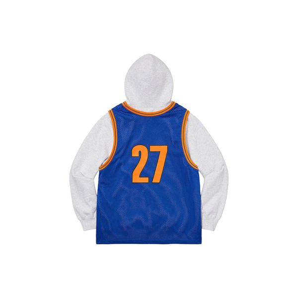 Supreme SS21 Week 6 Basketball Jersey Hooded Sweatshirt