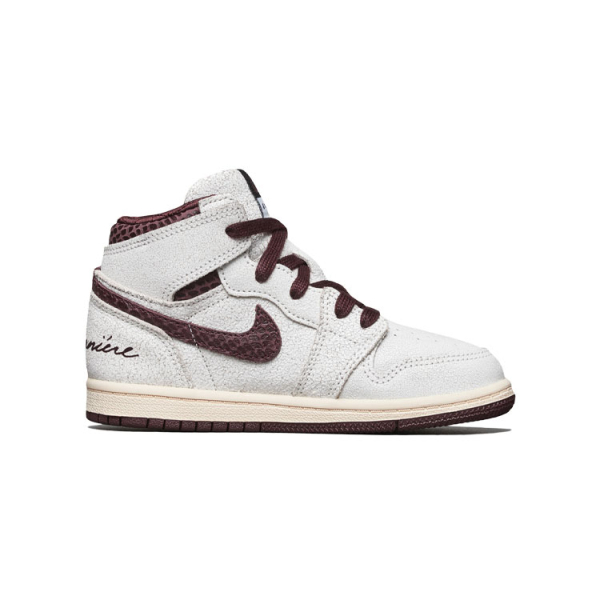 TD A Ma Maniére x Air Jordan 1 Retro High OG SP "Sail and Burgundy"