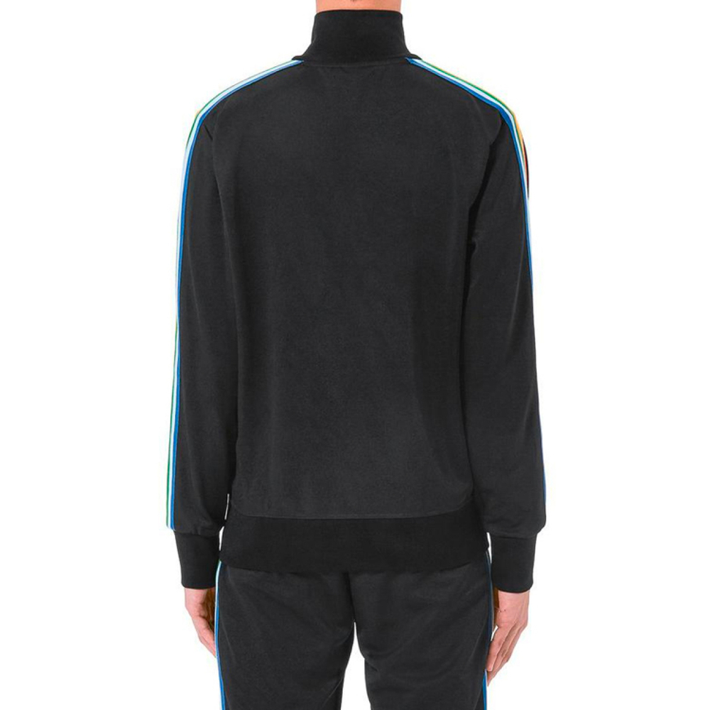 PALM ANGELS Black Rainbow Track Jacket