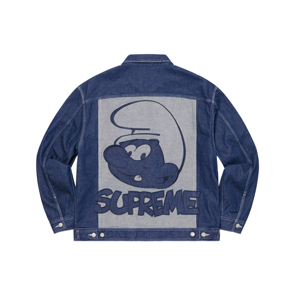 Supreme FW20 Week 1 Supreme/Smurfs Denim Trucker Jacket