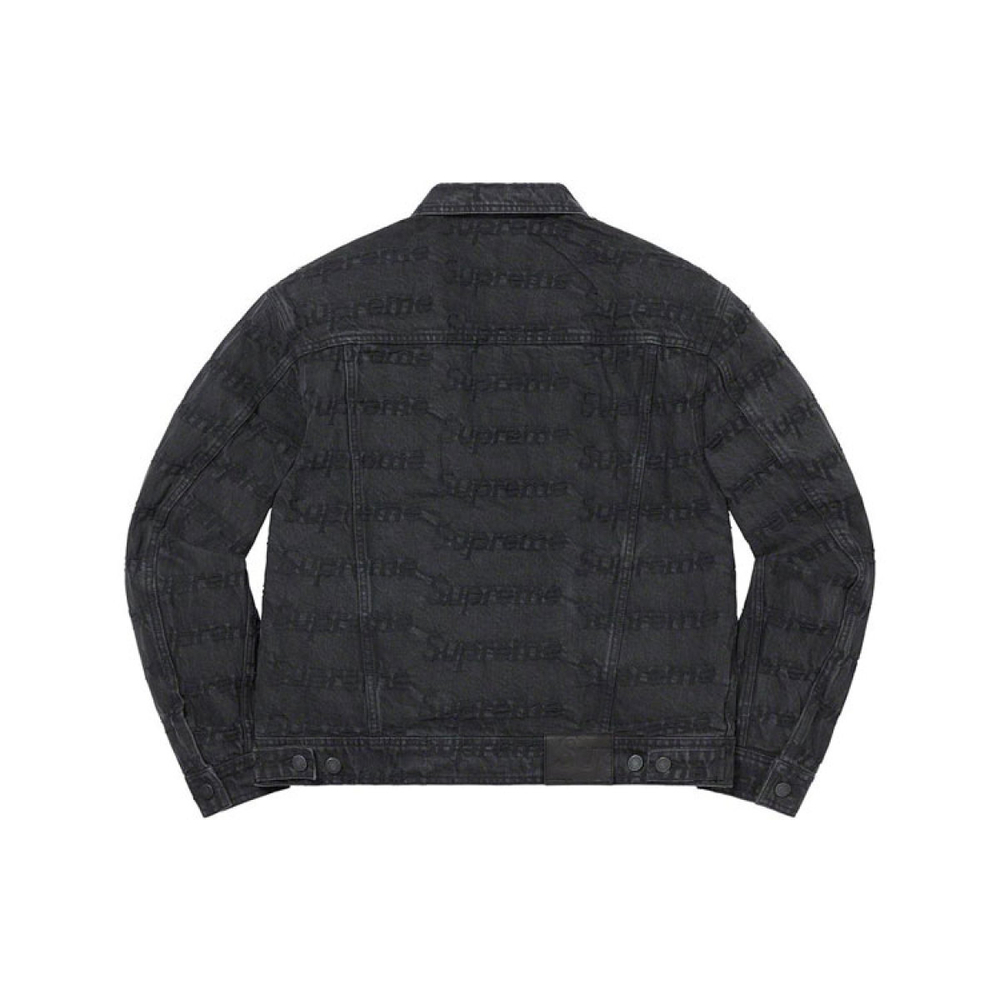 Supreme Week 10 Frayed Logos Denim Trucker Jacket Logo