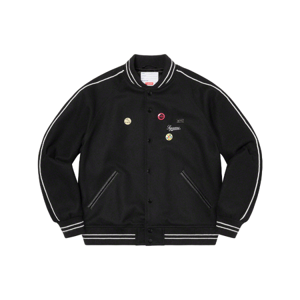 Supreme SS21 Week 11 x Jamie Reid It's All Bollocks Varsity Jacket
