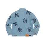 Supreme Week 2 x New York Yankees Denim Trucker Jacket Logo