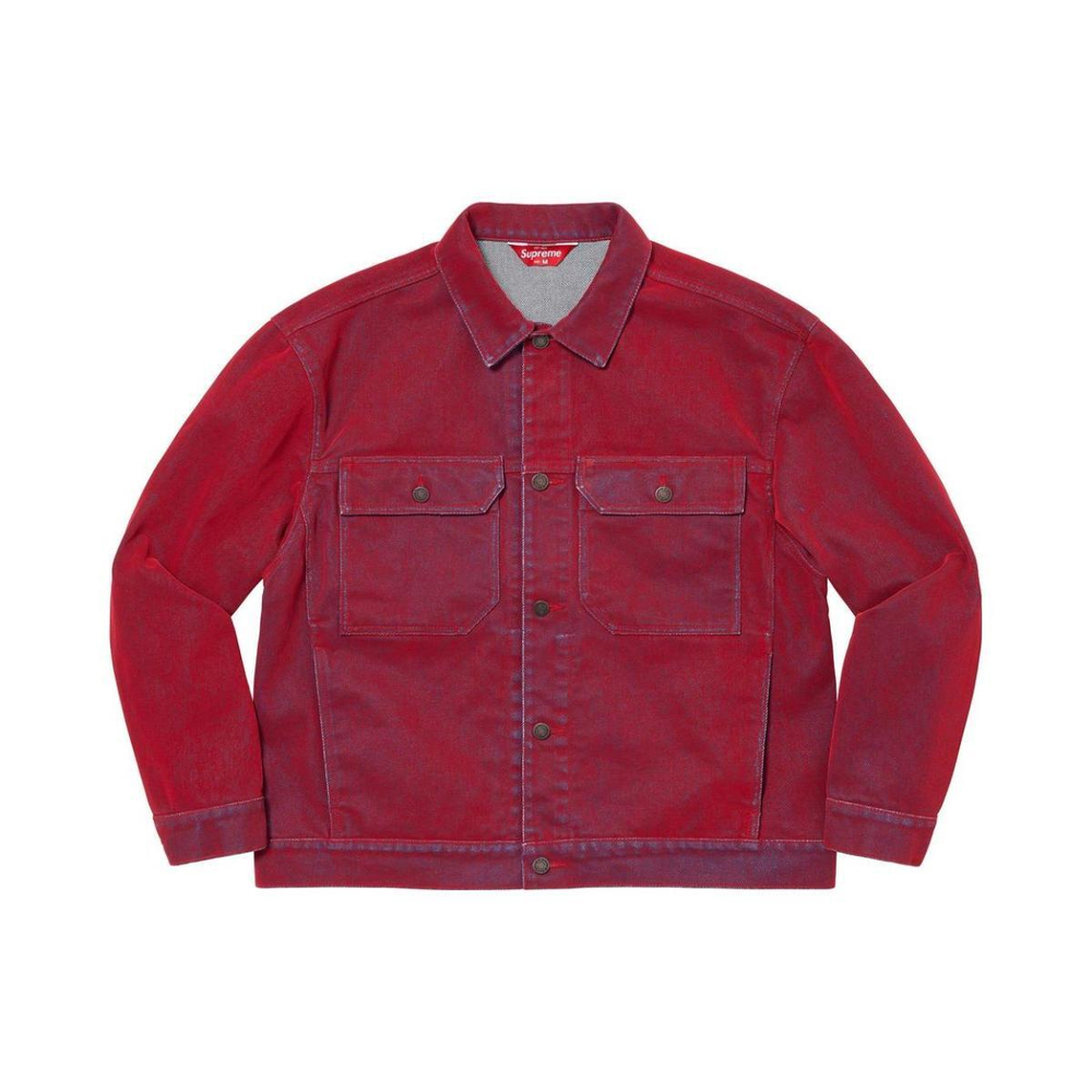 Supreme SS23 Week 4 FLOCKED DENIM TRUCKER JACKET
