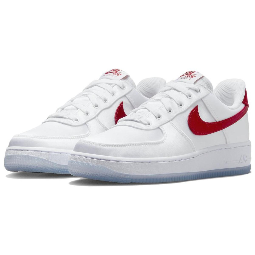 Nike Air Force 1 Low Satin "White Red"