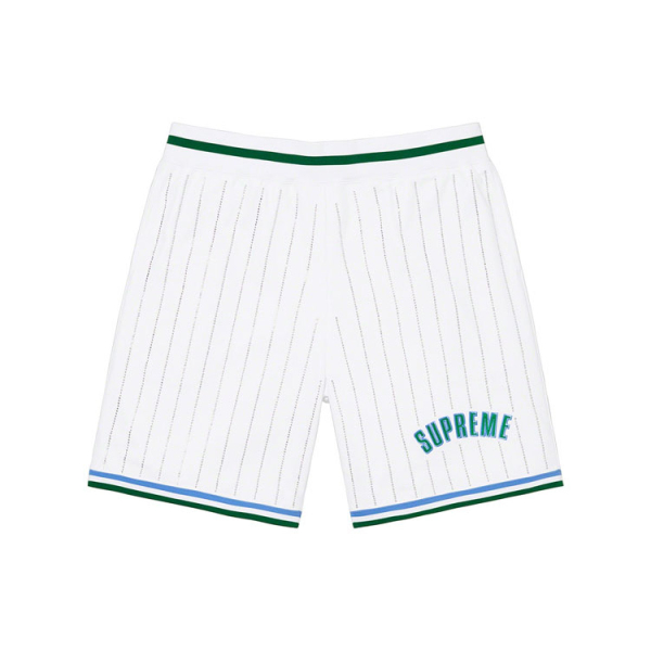 Supreme SS22 Week 16 Rhinestone Stripe Basketball Short