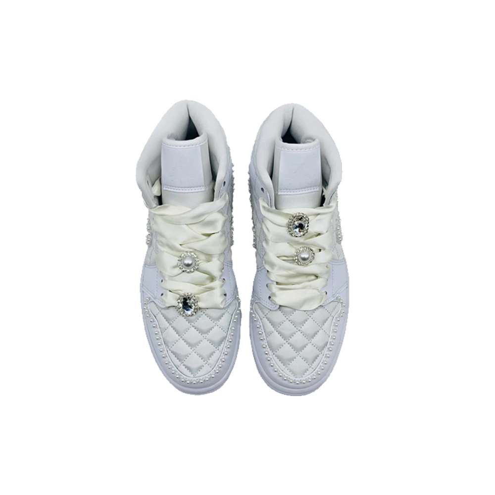 【 】 Jordan Air Jordan 1 Mid Quilted White