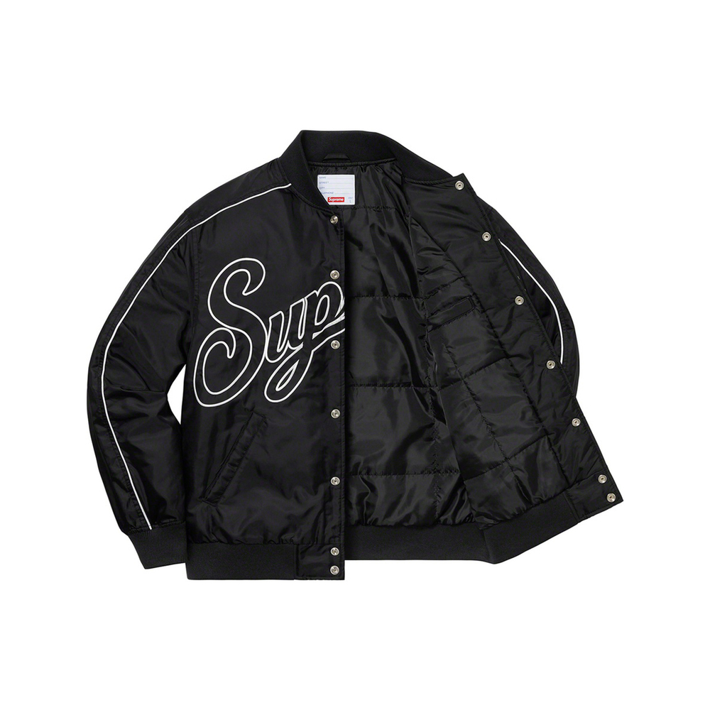 Supreme FW20 Week 1 Contrast Script Varsity Jacket