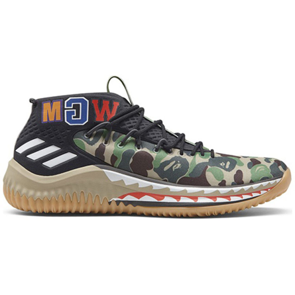 A BATHING APE x adidas D lillard 4 Green Camo