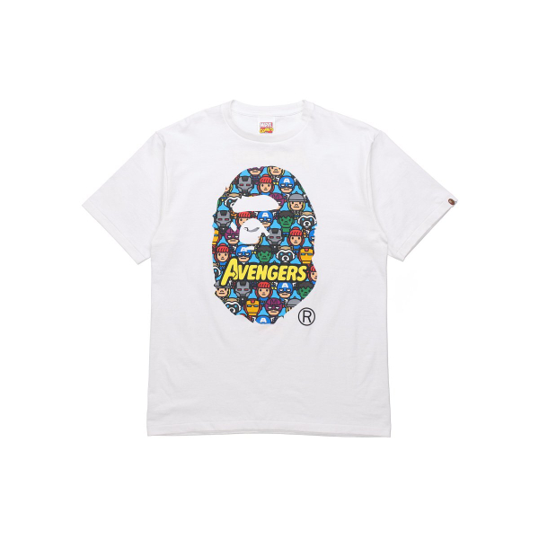 A BATHING APE BAPE × Marvel Avengers Ape Head Tee T