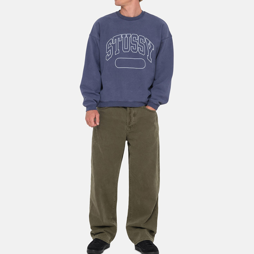 Stussy FW23 VARSITY OVERSIZED CREW Logo