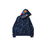 A BATHING APE SS23 Color Camo Shark Full Zip Hoodie