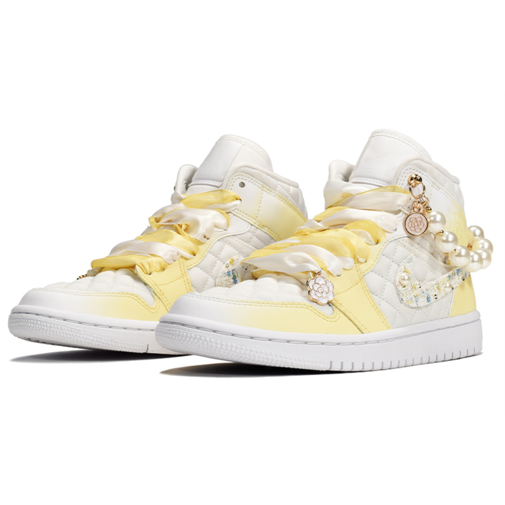 【 】 Jordan Air Jordan 1 Mid "Quilted White"