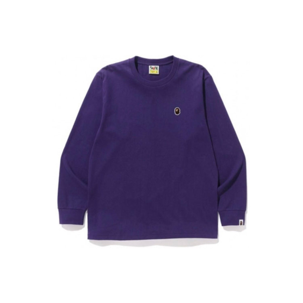 A BATHING APE Head One Point L/s Tee Logo T