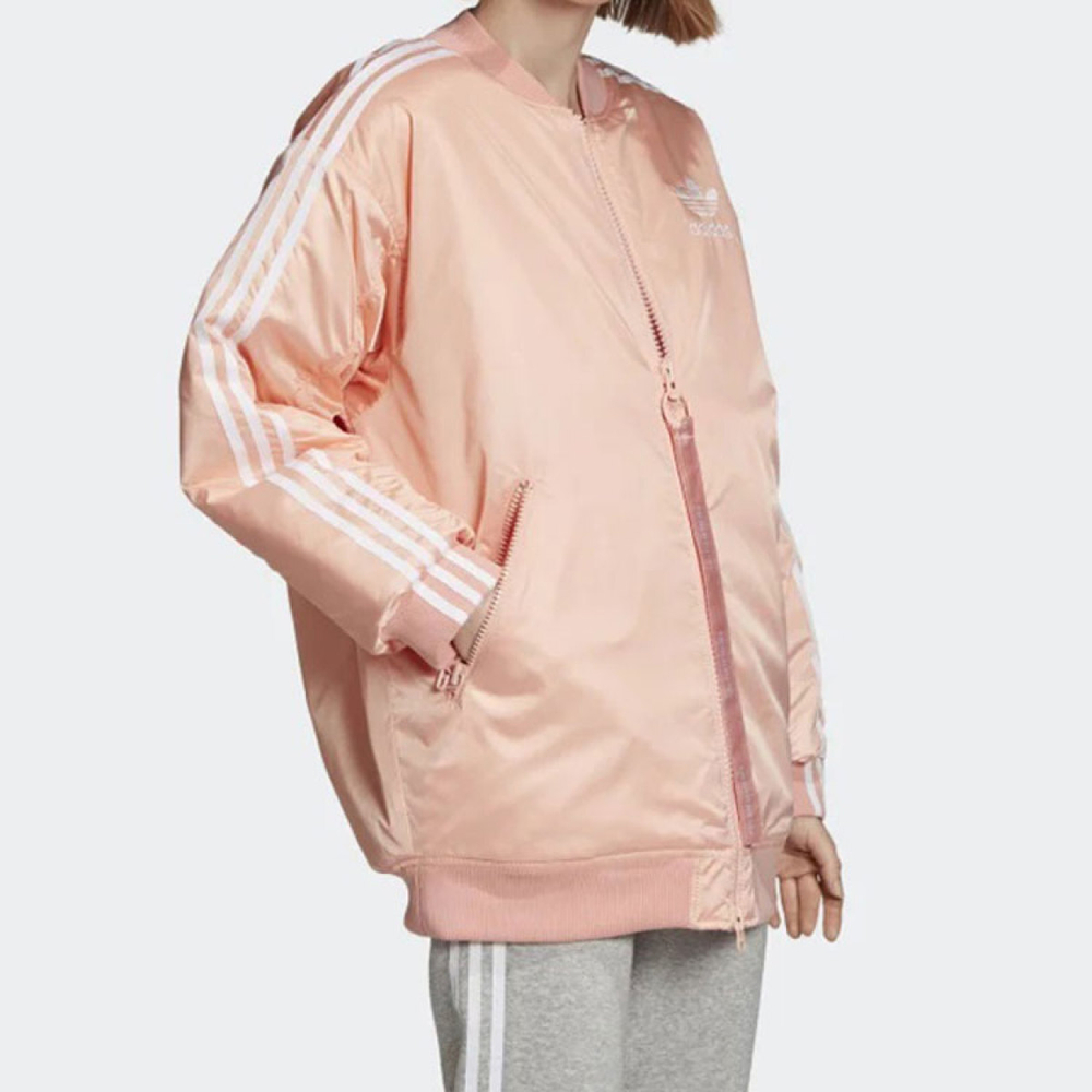 Adidas originals Long Bomber Jacket Glow Pink