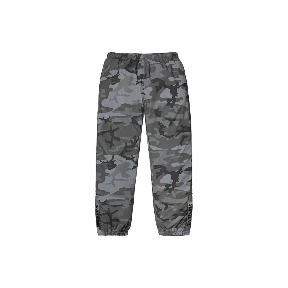 Supreme FW18 Reflective Camo Warm Up Pant Snow Camo