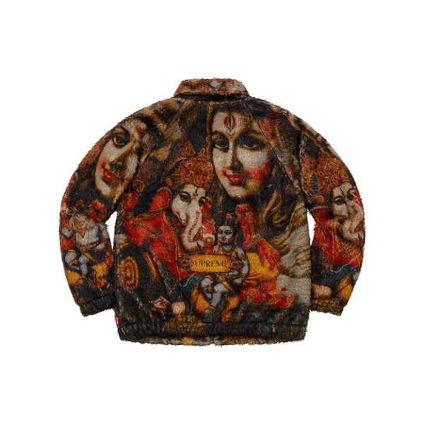 Supreme FW19 Week 13 Ganesh Faux Fur Jacket Black