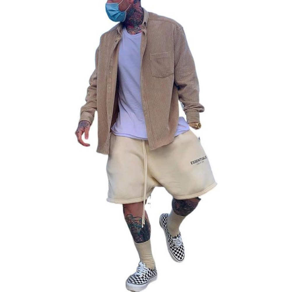 Fear of God Essentials Light Heather Oatmeal Logo