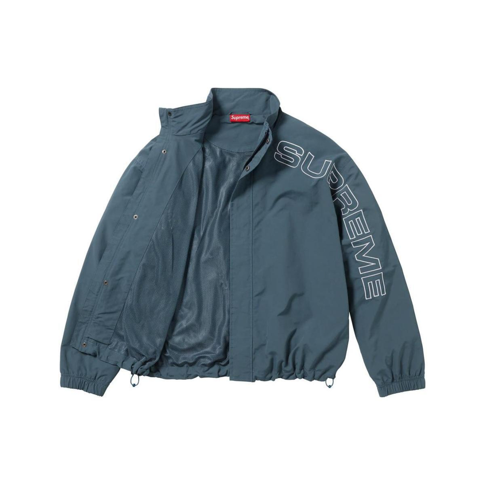 Supreme FW23 WEEK1 SPELLOUT EMBROIDERED TRACK JACKET Logo
