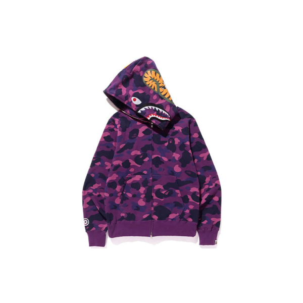 A BATHING APE SS23 Color Camo Shark Full Zip Hoodie