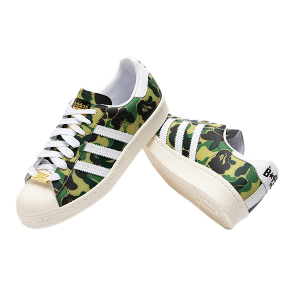 A BATHING APE x adidas originals Superstar 80s Green Camo