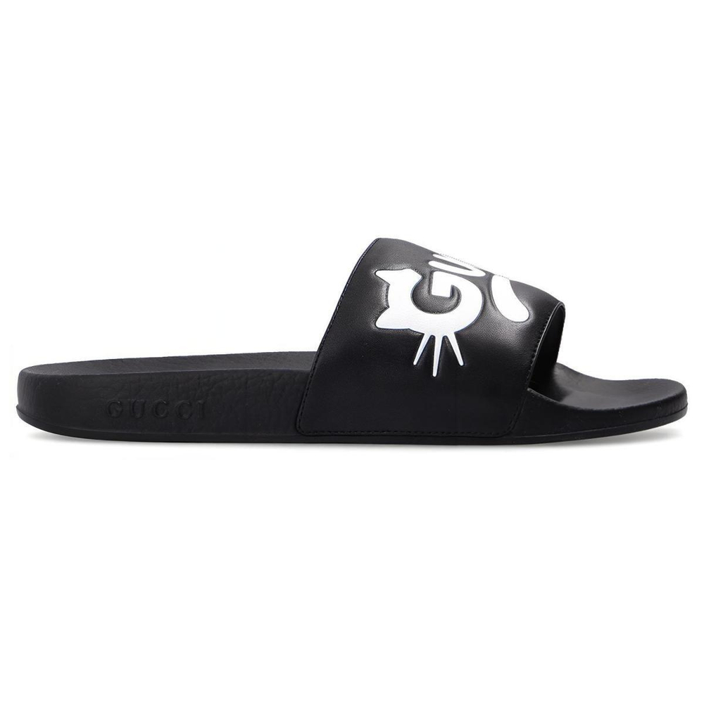 GUCCI White Pursuit Slides