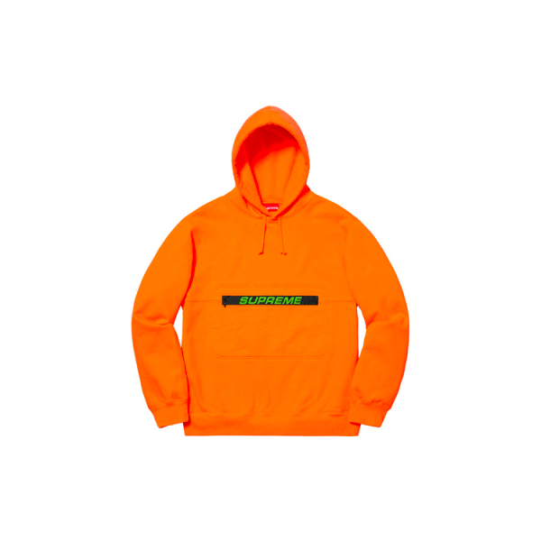 Supreme SS19 Zip Pouch Hooded Sweatshirt Logo