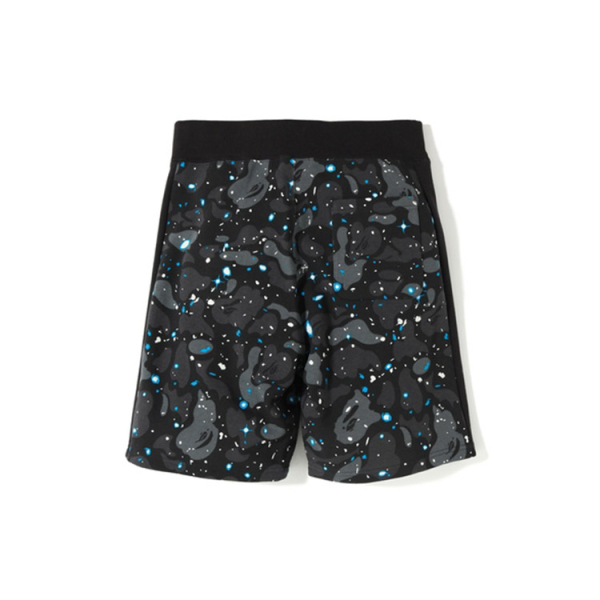 A BATHING APE Space Camo Shark Sweat Shorts