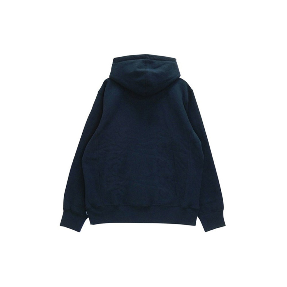 Supreme FW18 Classic Script Hooded Sweatshirt Navy logo
