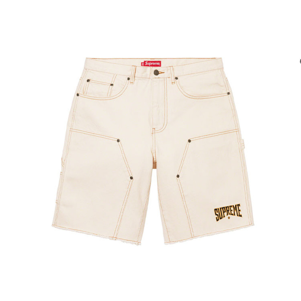 Supreme SS22 Week 17 Cutoff Double Knee Denim Painter Short Logo