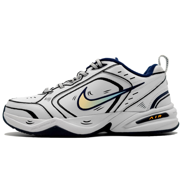 【 】 Nike Air Monarch 4 White Navy PU