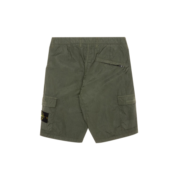 STONE ISLAND Seersucker Bermuda Cargo Shorts