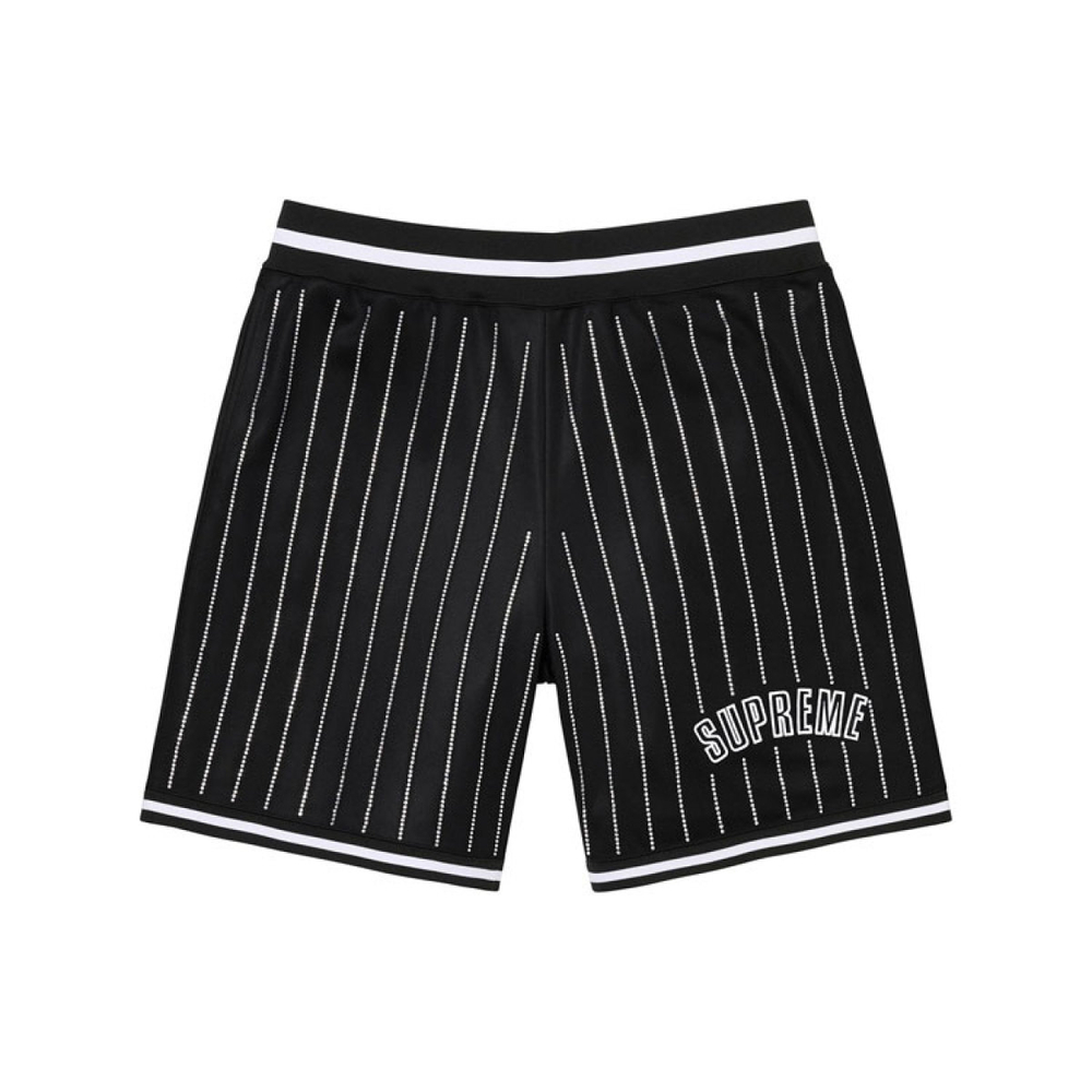 Supreme SS22 Week 16 Rhinestone Stripe Basketball Short