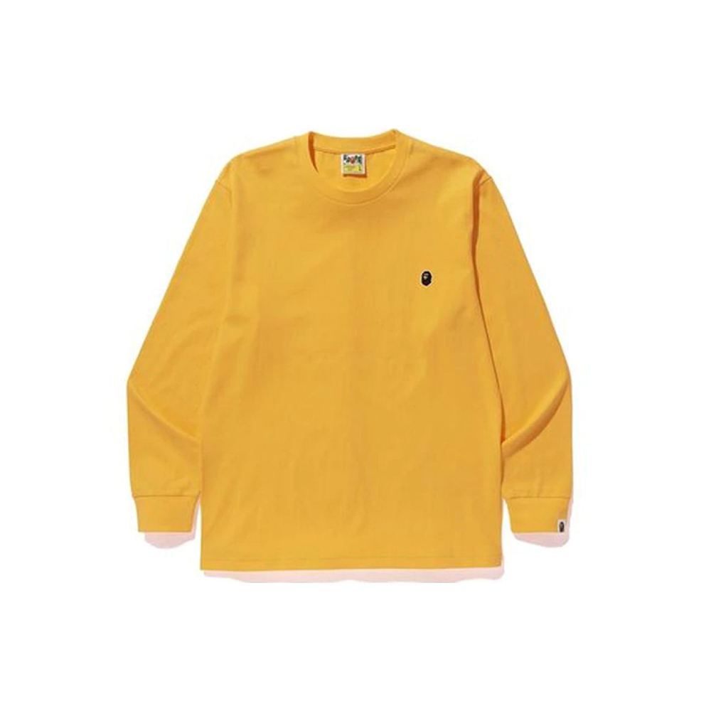 A BATHING APE Head One Point L/s Tee Logo T
