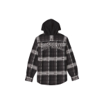 Supreme FW18 Hooded Jacquard Flannel Shirt Black