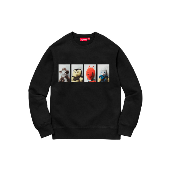 Supreme FW18 Mike Kelley AhhYouth! Crewneck Sweatshirt Black