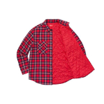 Supreme FW19 Week 17 Arc Logo Quilted Flannel Shirt logo