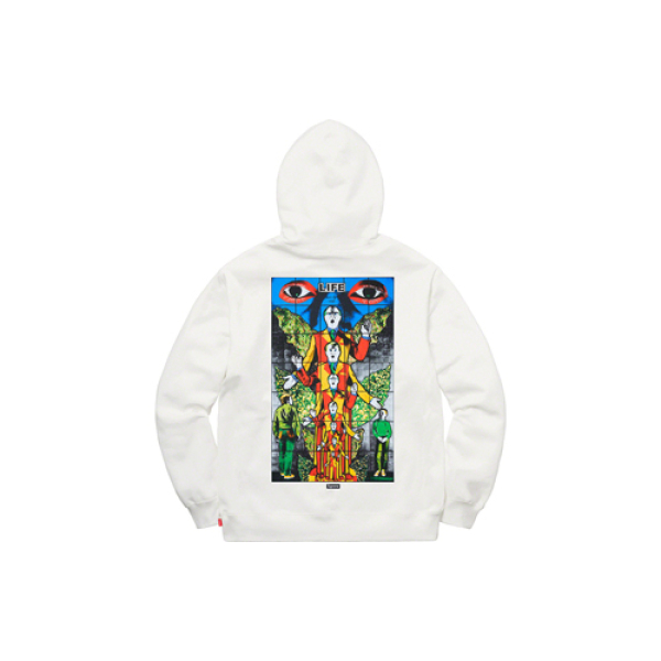 Supreme SS19 Gilbert x George Life Hooded Sweatshirt White