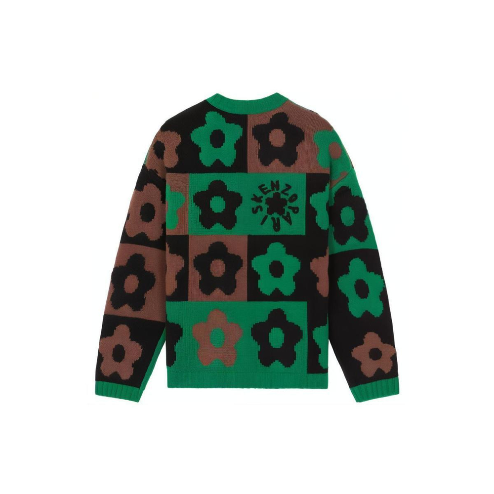 KENZO boke Flower Checkerboard Checked Jumper