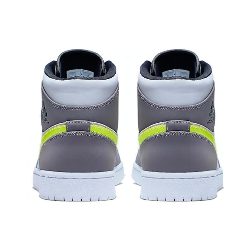 Jordan Air Jordan 1 Mid Neon Yellow Grey