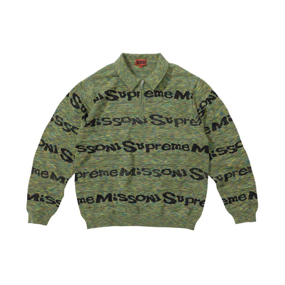 Supreme FW21 Week 13 x MISSONI FW21 Zip L/S Polo Logo Polo