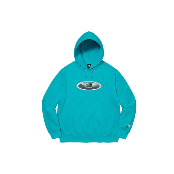Supreme Week 9 x /THE NORTH FACE FW21 TNF Lenticular Mountains Hooded Sweatshirt Logo
