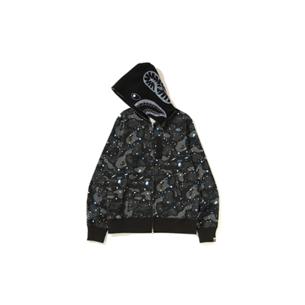 A BATHING APE Space Camo Shark Full Zip Hoodie 19