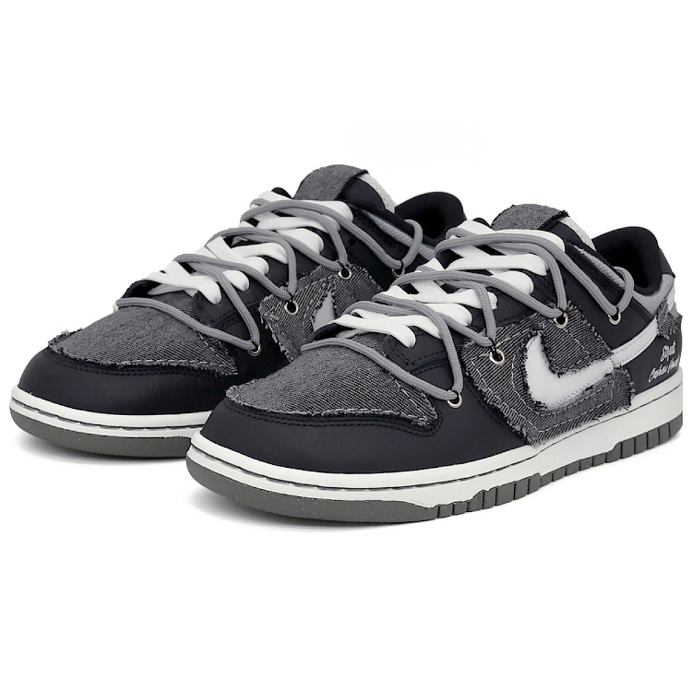 【 】 Nike Dunk Low retro prm "black and tumbled grey"
