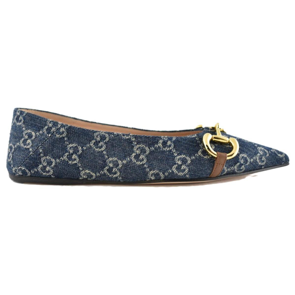 GUCCI Ballet Flat With Horsebit GG